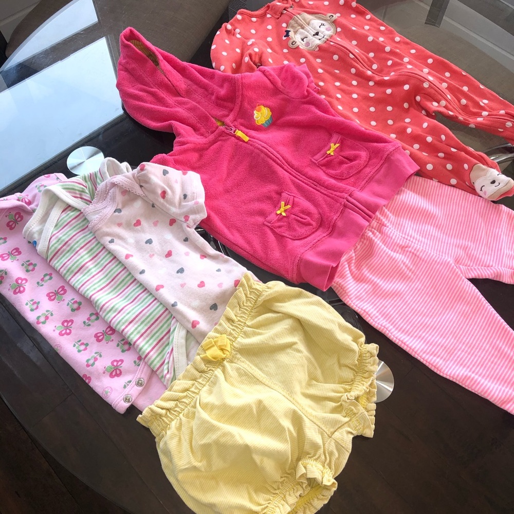 6m Spring Mix 3 tops shorts pjs & terrycloth set💕